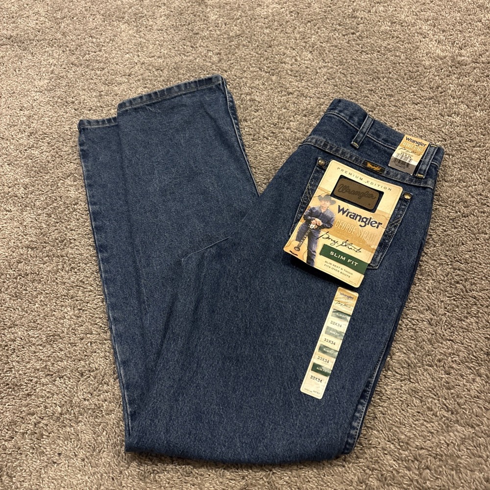 NEW Wrangler Jeans George Straight 33x34 Cowboy Cut Collection 10936GSHD Slim
